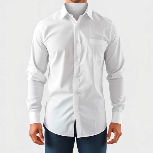 Camisa social masculina branca, manga longa