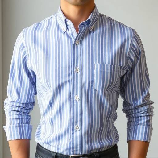 Camisa social masculina listrada, algod칚o de alta qualidade, visual moderno